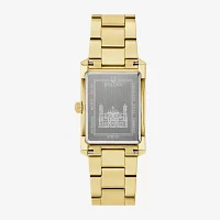 Bulova Our Lady Of Guadalupe / Nuestra Señora De Guadalupe Mens Diamond Accent Gold Tone Stainless Steel Bracelet Watch 97d137