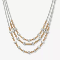 a.n.a Two Tone 16 Inch Snake Strand Necklace