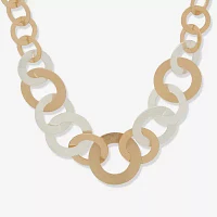 a.n.a Two Tone 16 Inch Snake Collar Necklace