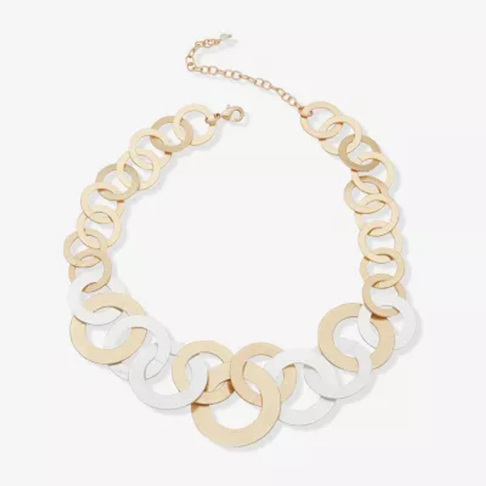 a.n.a Two Tone 16 Inch Snake Collar Necklace