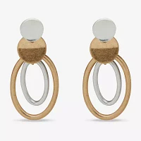 a.n.a Two Tone Drop Earrings