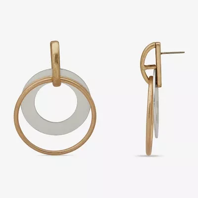 a.n.a Two Tone Womens Drop Earrings