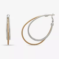 a.n.a Two Tone Hoop Earrings