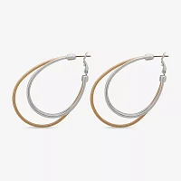 a.n.a Two Tone Hoop Earrings