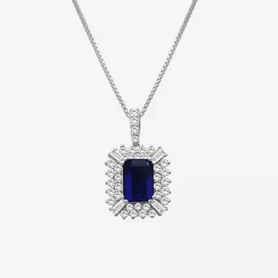 Womens 1/2 CT. T.W. Gemstone 10K Gold Pendant Necklace