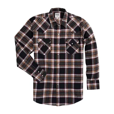 Ely Cattleman Brawny Mens Classic Fit Long Sleeve Flannel Shirt