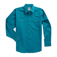 Ely Cattleman Solid Mens Long Sleeve Western Shirt