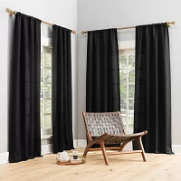 Sun Zero Dasan Blackout Rod Pocket Grommet Top Set of 4 Curtain Panel