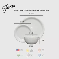 Fiesta Coastal Blues Bistro Coupe 12-pc. Dinnerware Set