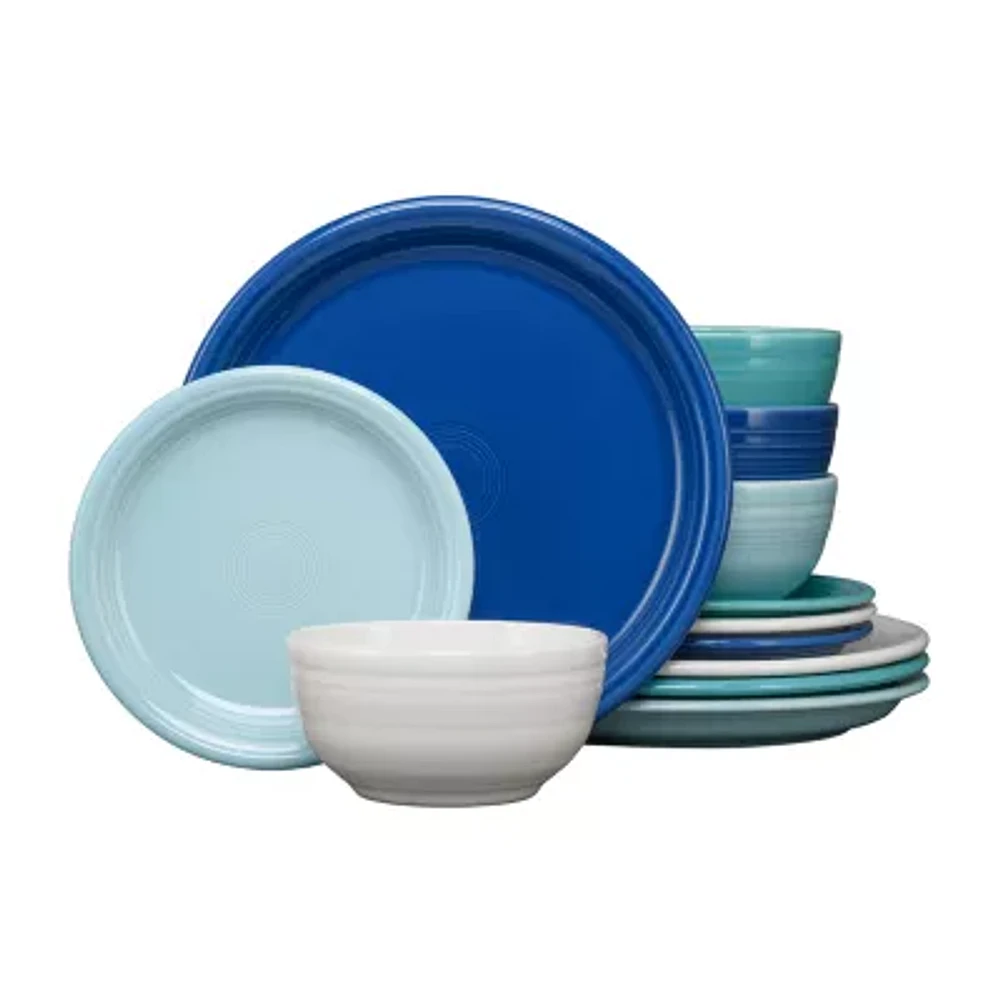 Fiesta Coastal Blues Bistro Coupe 12-pc. Dinnerware Set