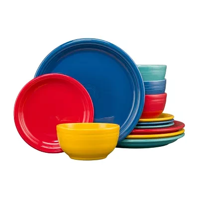 Fiesta Vibrant Bistro Coupe 12-pc. Dinnerware Set