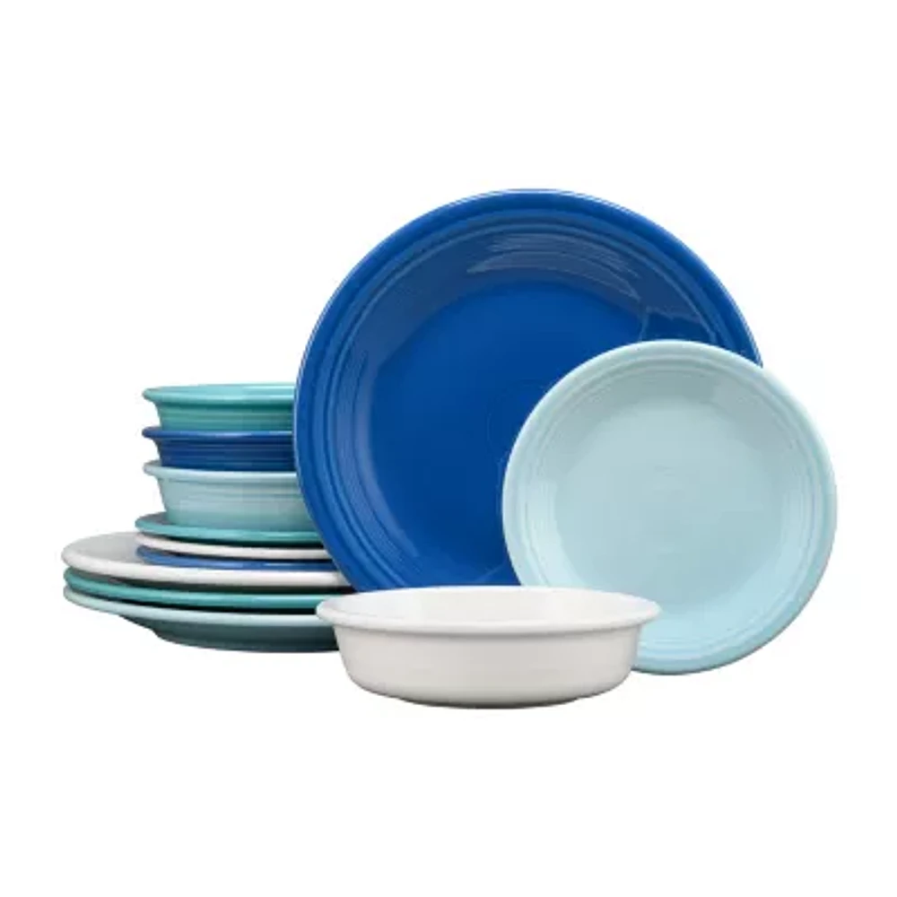 Fiesta Classic Rim Coastal Blues 12-pc. Dinnerware Set