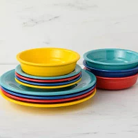 Fiesta Mixed Vibrant Classic Rim 12-pc. Dinnerware Set