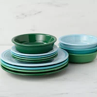 Fiesta Classic Rim Mixed Aegean 12-pc. Dinnerware Set