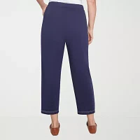 Alfred Dunner Block Island Womens Straight Pull-On Pants