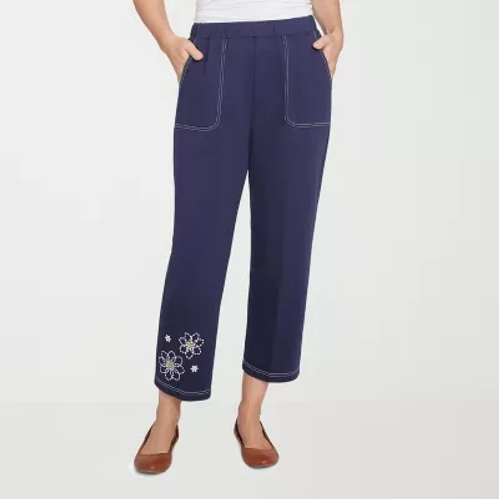 Alfred Dunner Block Island Womens Straight Pull-On Pants