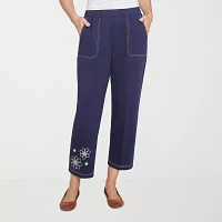 Alfred Dunner Block Island Womens Straight Pull-On Pants