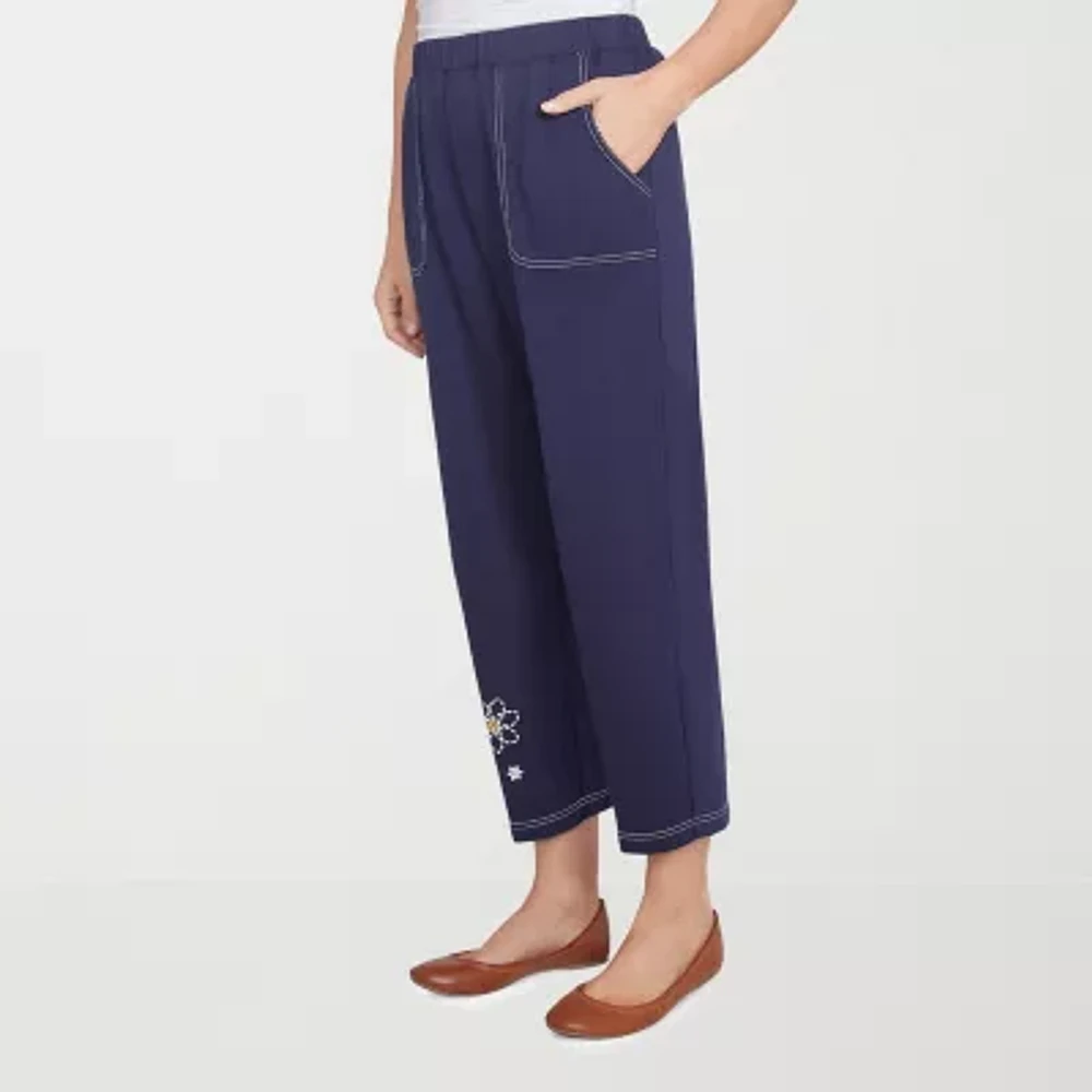 Alfred Dunner Block Island Womens Straight Pull-On Pants