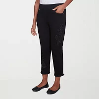 Alfred Dunner Wild At Heart Womens Straight Fit Ankle Pant