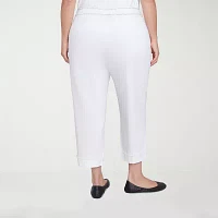 Alfred Dunner - Plus Wild At Heart Womens Mid Rise Cropped Jean