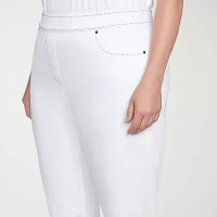 Alfred Dunner - Plus Wild At Heart Womens Mid Rise Cropped Jean