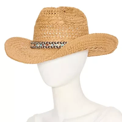 a.n.a Straw With Novelty Trim Womens Cowboy Hat