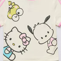 Juniors Hello Kitty And Friends Ringer Tee Womens Crew Neck Short Sleeve Graphic T-Shirt