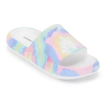 Thereabouts Tie Dye Big Girls Slide Sandals