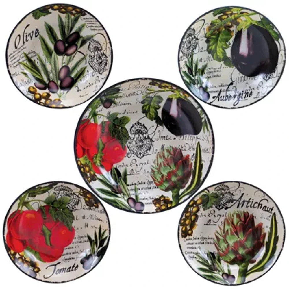 Certified International Botanical Veggies 5-pc. Pasta Bowl Serving Set