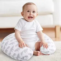 The Peanutshell Grey Elephants Nursing Pillows