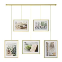 Umbra Exhibit Matte Brass Display 5-Opening Collage Frame