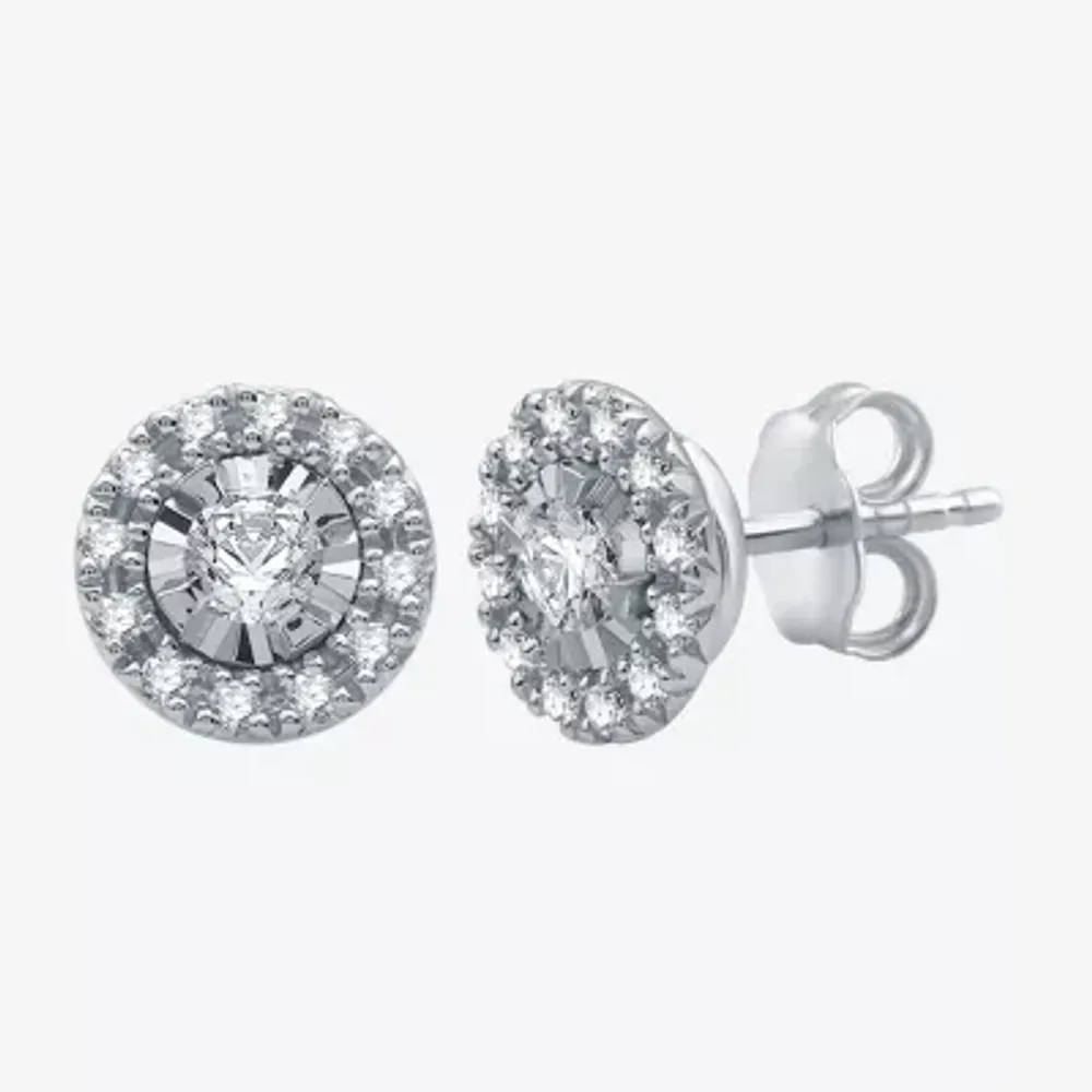 Ever Star (G / Si2-Si3) 1 CT. T.W. Lab Grown White Diamond 10K White Gold Round 2-pc. Jewelry Set
