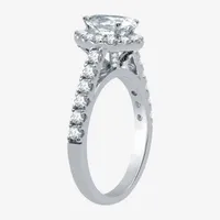 Signature By Modern Bride (H-I / I1) Womens 2 1/4 CT. T.W. Lab Grown White Diamond 10K Gold Pear Side Stone Halo Bridal Set