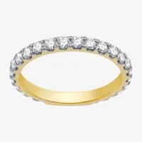 (H-I / I1) 1 CT. T.W. Lab Grown White Diamond 10K Gold Eternity Wedding Band