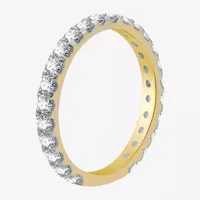 (H-I / I1) 1 CT. T.W. Lab Grown White Diamond 10K Gold Eternity Wedding Band