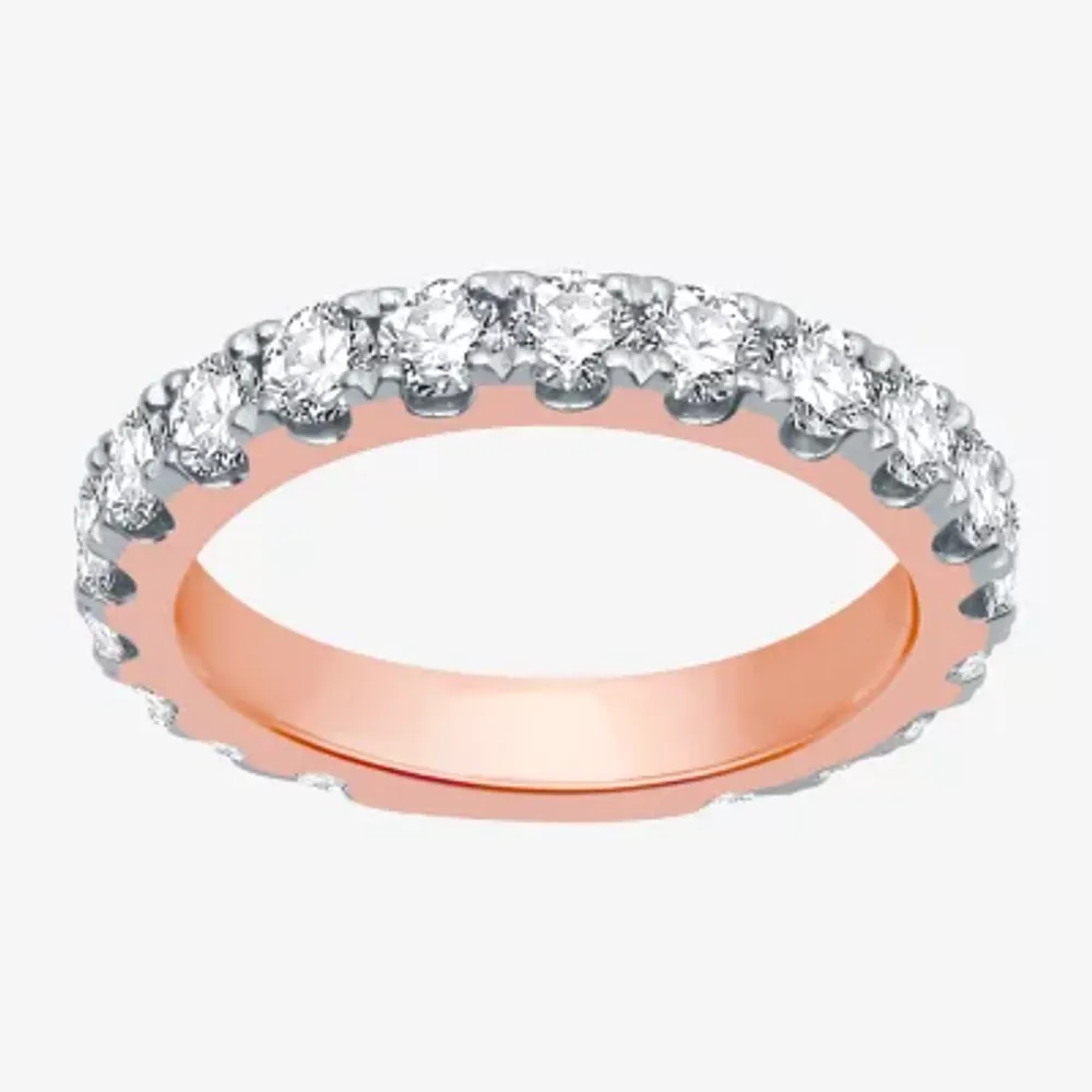 (H-I / I1) 2 CT. T.W. Lab Grown White Diamond 10K Rose Gold Wedding Band