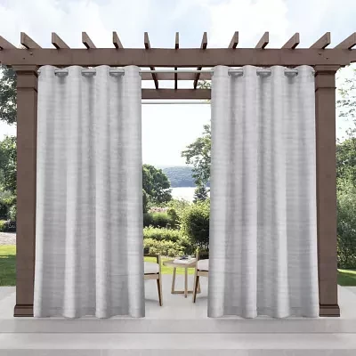 Exclusive Home Curtains Miami Grommet Top Light-Filtering Set of 2 Outdoor Curtain Panels