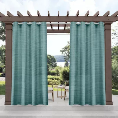 Exclusive Home Curtains Miami Grommet Top Light-Filtering Set of 2 Outdoor Curtain Panel