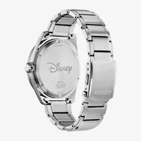 Citizen Mickey Sport Mickey Mouse Mens Silver Tone Stainless Steel Bracelet Watch Aw1595-78w