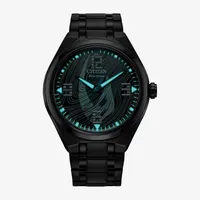 Citizen Mandalorian Star Wars Mens Black Stainless Steel Bracelet Watch Aw2045-57w