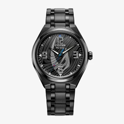 Citizen Mandalorian Star Wars Mens Black Stainless Steel Bracelet Watch Aw2045-57w