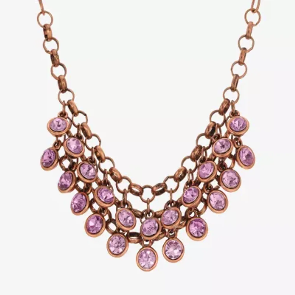 1928 Copper-Tone 16 Inch Link Collar Necklace