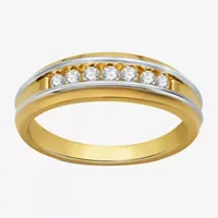 I Said Yes (H-I / I1) 1/4 CT. T.W. Lab Grown White Diamond 14K Gold Over Silver Sterling Wedding Band