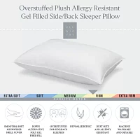 Ella Jayne Signature Plush Firm Allergy-Resistant Down Alternative Side/Back Sleeper Pillow, Set of 4