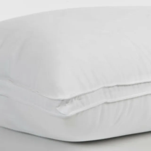 Ella Jayne Gusseted Microfiber Gel Filled Firm Standard Pillow, White