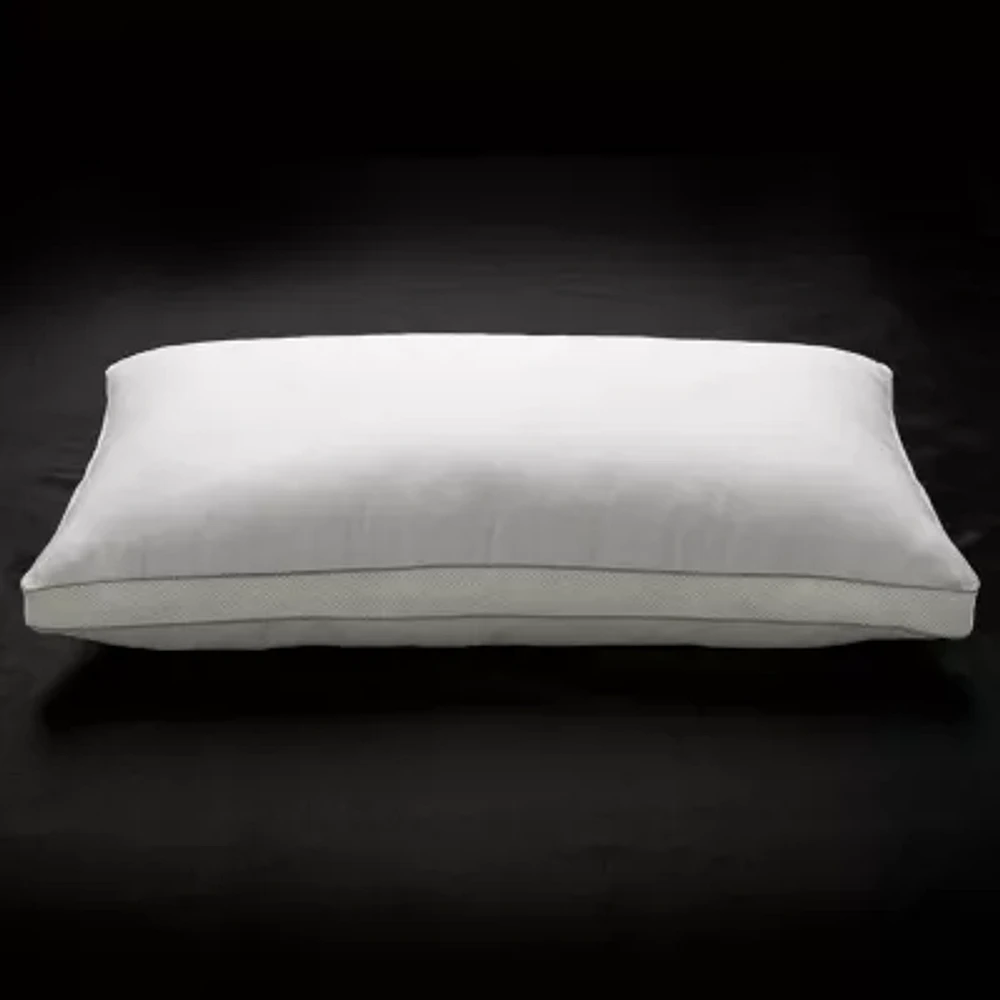 Ella Jayne Cotton Mesh Gusseted Shell Medium Density Memory Fiber Pillow, for All Sleep Positions