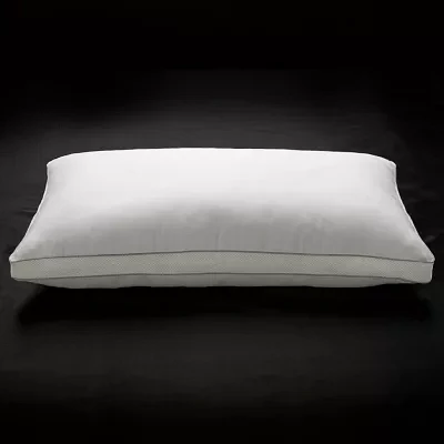 Ella Jayne Cotton Mesh Gusseted Shell Medium Density Memory Fiber Pillow, for All Sleep Positions