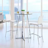 Criss Cross 2-pc. Counter Height Upholstered Bar Stool