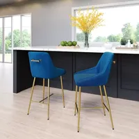 Madelaine Counter Height Upholstered Bar Stool