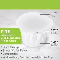 EZ Cup Disposable Paper Coffee Filters  50 Ct